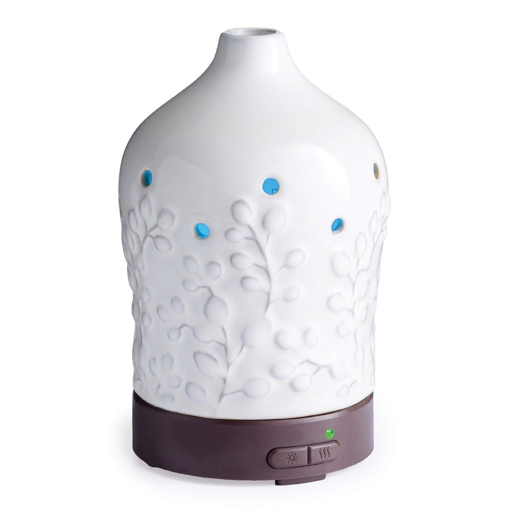 Airome Willow Medium Essential Oil Diffuser|100 mL Humidifying Ultrasonic Aromatherapy Diffuser 8 Colorful LED Lights, Intermittent & Continual Mist, Auto Shut-Off