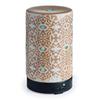 Airome White Terracotta Medium Ceramic Essential Oil Diffuser|100 mL Humidifying Ultrasonic Aromatherapy Diffuser 8 Colorful LED Lights, Intermittent & Continual Mist, Auto Shut-Off, White/Orange view 1