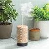 Airome White Terracotta Medium Ceramic Essential Oil Diffuser|100 mL Humidifying Ultrasonic Aromatherapy Diffuser 8 Colorful LED Lights, Intermittent & Continual Mist, Auto Shut-Off, White/Orange view 3