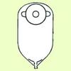Round Post-Op Urinary Pouches - Pre-Cut: 3/4" (1.9 cm) Flat view 1