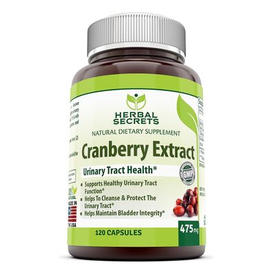 Herbal Secrets Cranberry Extract 475 Mg 120 Capsules