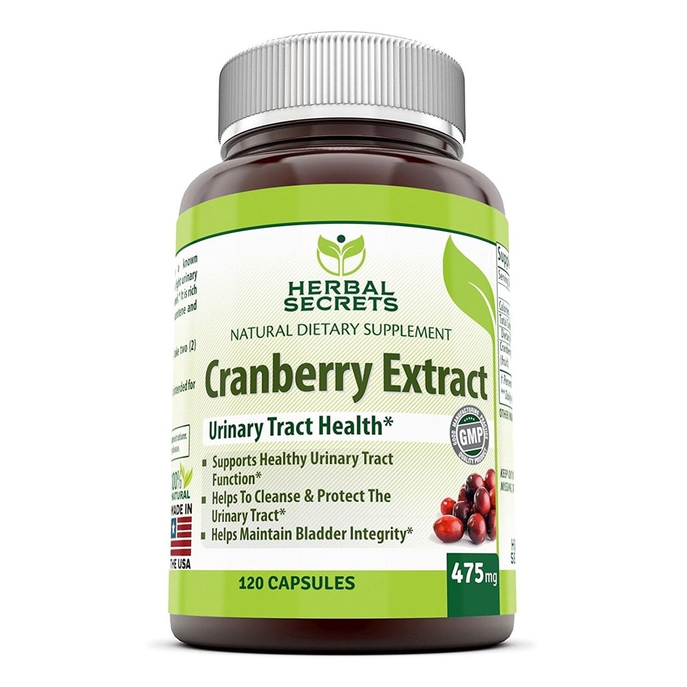 Herbal Secrets Cranberry Extract 475 Mg 120 Capsules