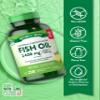 Nature's Truth Burpless Fish Oil 2400mg | 250 Softgels | 720 mg Omega 3 | Natural Lemon Flavor Pills | Non-GMO & Gluten Free Supplement view 3