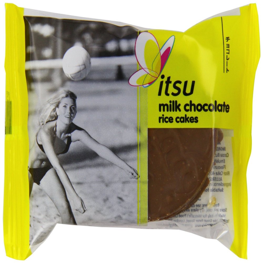 Itsu Milk Chocolate Rice Cakes (50g) - Pack of 2