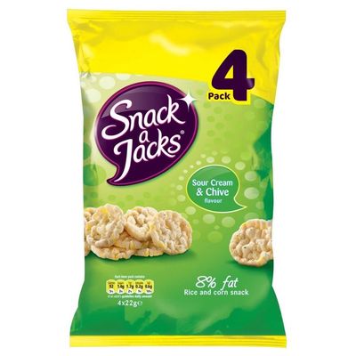 Snack-a-Jacks Sour Cream & Chive (4x22g) - Pack of 2