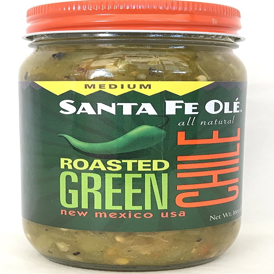 Santa Fe Ole Roasted New Mexico Green Chile Medium, 16oz (Pack of 6)