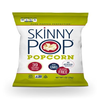 SKINNYPOP Original Popped Popcorn, Individual Bags, Gluten Free Popcorn, Non-GMO, No Artificial Ingredients, A Delicious Source of Fiber, 1 Ounce (Pack of 12)