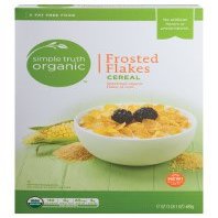 Simple Truth Usda Organic Frosted Flakes Cereal Fat Free Food 17 Ounce Box (Pack of 2)