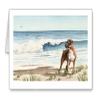 DJ Rogers Fine Art Boxer At The Beach - Set of 10 Note Cards With Envelopes view 1
