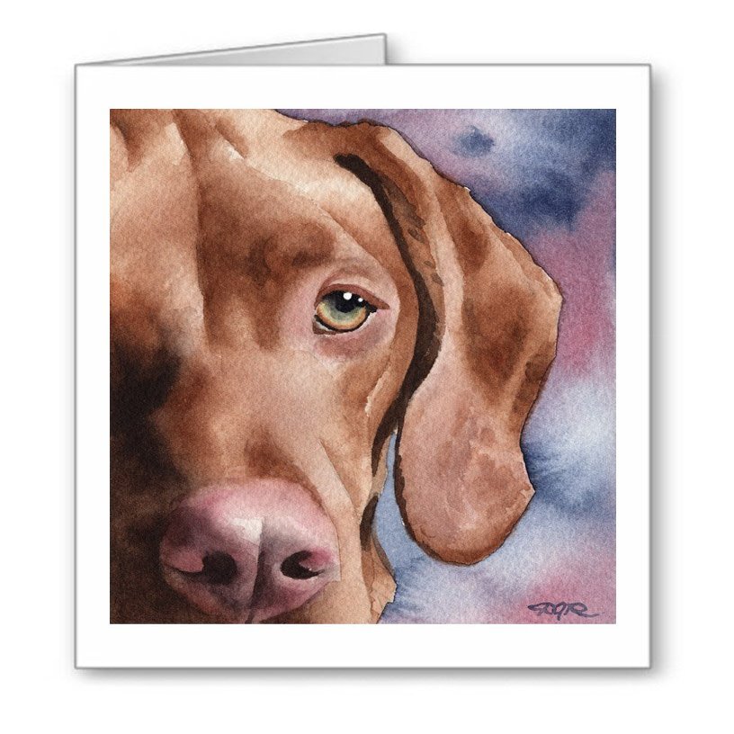 DJ Rogers Fine Art Hungarian Vizsla - Set of 10 Note Cards With Envelopes