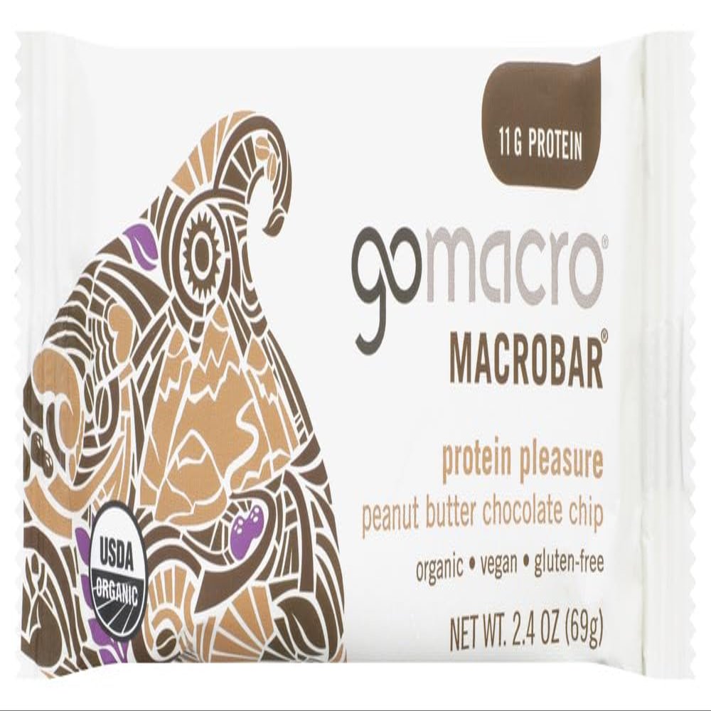 Gomacro Organic Macro Bar, Peanut Butter Chocolate Chip, 12 Count