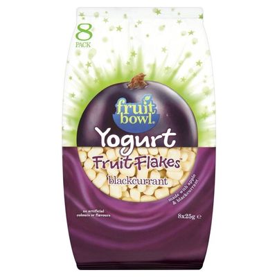Fruit Bowl Yogurt Fruit Flakes Blackcurrant (8x25g) - Pack of 2
