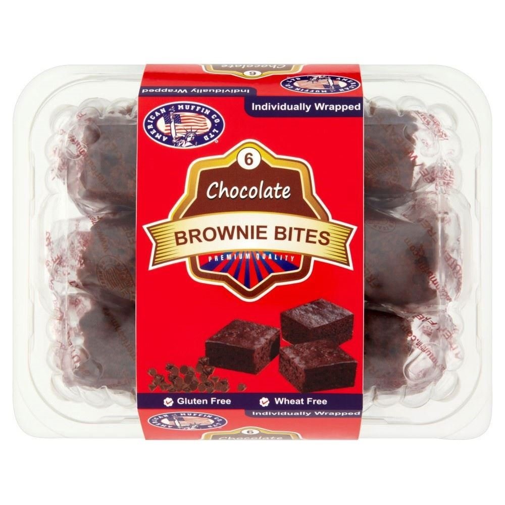 American Muffin Co Gluten Free Brownie Bites (6 per pack) - Pack of 2