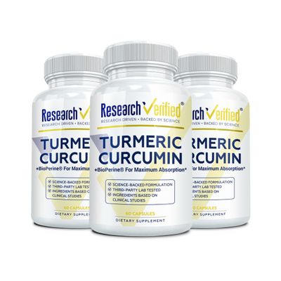 Research Verified Turmeric Curcumin Supplement with Black Pepper (BioPerine) - High Potency Curcumin - Antioxidant, Joints & Daily Wellness - 60 Vegan Turmeric Capsules - Made in USA - 3 Month Supply