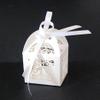50pcs Red Leaves Candy Boxes, Favor Boxes, Gift Boxes for Birthday, Wedding Party Laser Cut Heart- Shape Design 2''x 2''x 3'' Inch White Boxes view 3