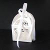 50pcs Red Leaves Candy Boxes, Favor Boxes, Gift Boxes for Birthday, Wedding Party Laser Cut Heart- Shape Design 2''x 2''x 3'' Inch White Boxes view 4