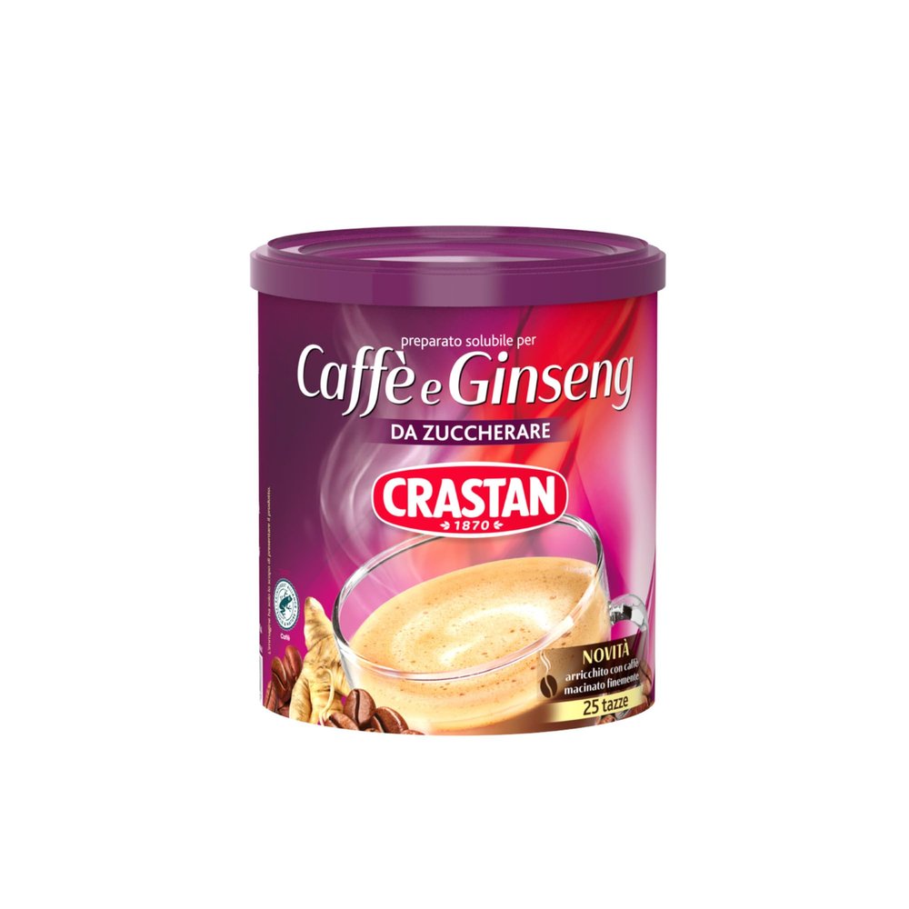 Crastan: Soluble Mix for Hot Beverage Ginseng & Coffee without Sugar 200g/7.05oz