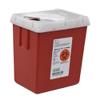 AutoDrop Phlebotomy Sharps Containers - 2.2 Quart (7.25H X 6.5W X 4.47D Inch) Red Base. Vertical Entry Lid, KND1522SA by Kendall/Covidien by Covidien view 1