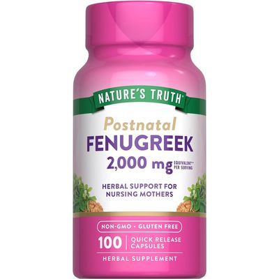 Nature's Truth Fenugreek 2000 mg Supplements, 100 Count (Pack of 1)