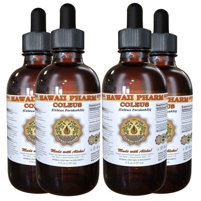 Coleus Liquid Extract, Coleus (Coleus Forskohlii) Root Tincture Supplement 4x4 oz