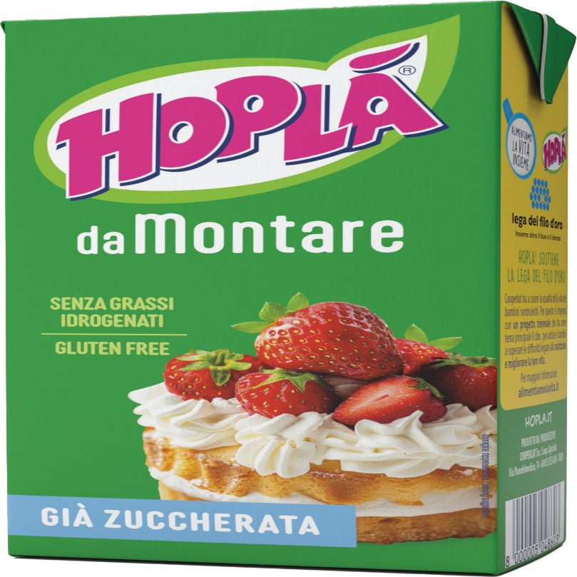 Hopl: Italian Cream To Whip, Non Hydrogenated Vegetable Fat Base With Sugar- 500 ml