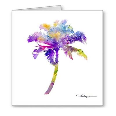 DJ Rogers Fine Art Palm Tree - Set of 10 Note Cards With Envelopes
