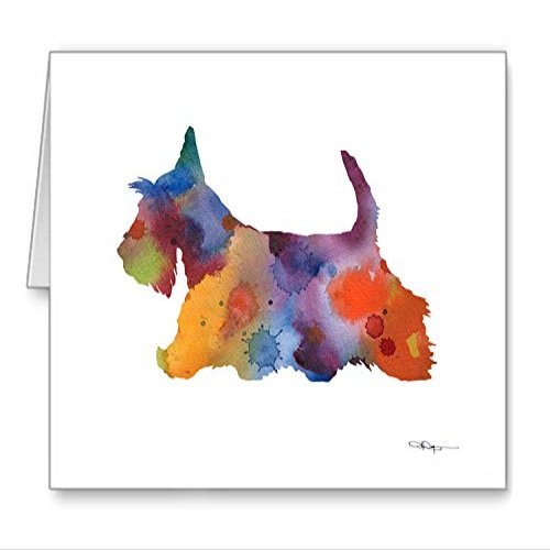 DJ Rogers Fine Art Scottish Terrier - Set of 10 Note Cards With Envelopes