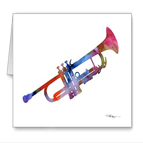DJ Rogers Fine Art Trumpet - Set of 10 Note Cards With Envelopes