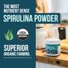Organic Spirulina Powder  Made with Parry Spirulina, Known for Superior Purity and Nutrient Density  Vegan Farming  Non-Irradiated  Blue-Green Algae Superfood Supplement  75 Servings  8 oz view 3
