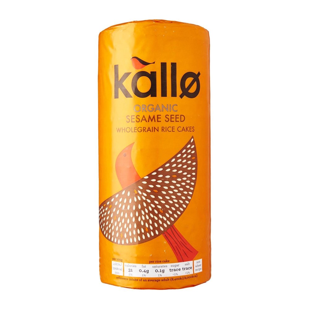 Kallo - Organic Sesame Rice Cakes - 130g (Case of 6)
