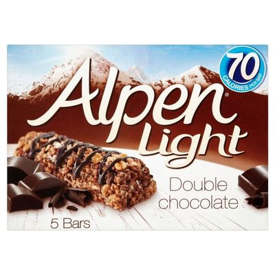 Alpen Light Bars Double Chocolate (5x19g) - Pack of 2