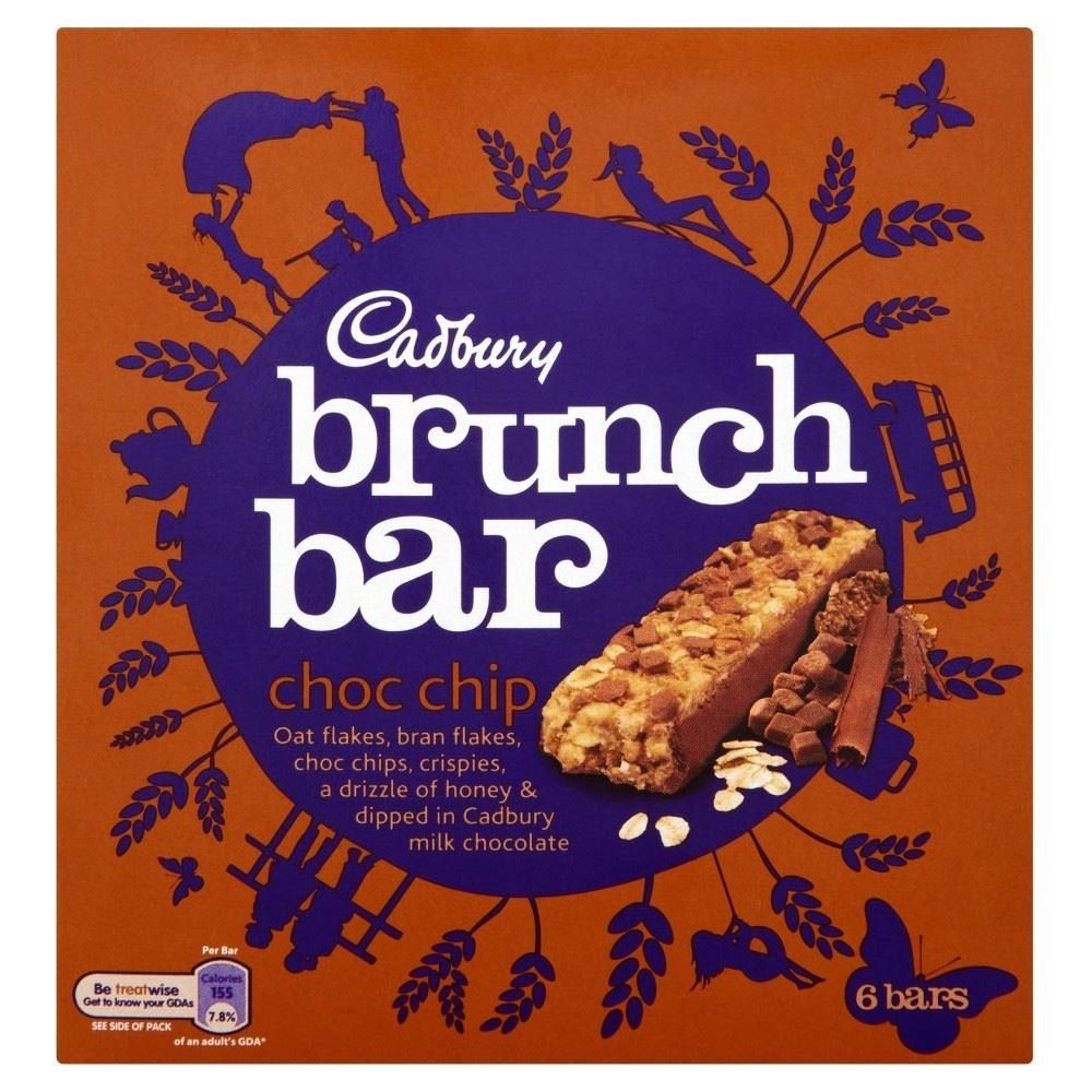 Cadbury Chocolate Chip Brunch Bars (6x35g) - Pack of 2