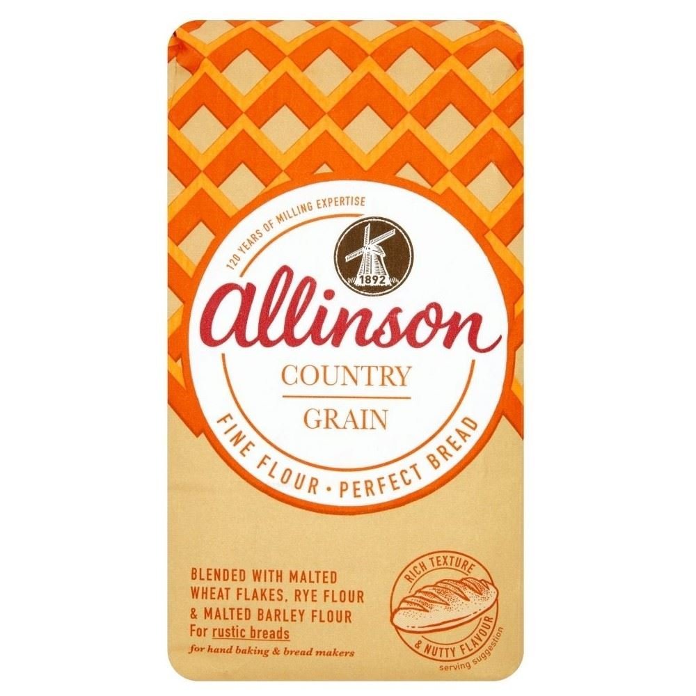 Allinson Country Grain Strong Bread Flour (1Kg) - Pack of 2