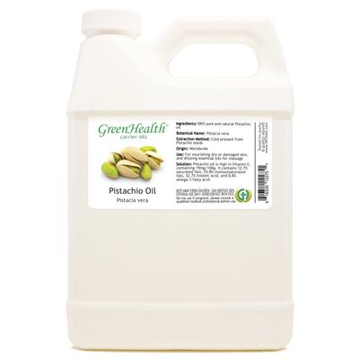 Pistachio Carrier Oil  32 fl oz (1 Quart) | Cold Pressed & Unrefined | Bulk Natural Oil for Skin, Hair & Massage | White Plastic Jug