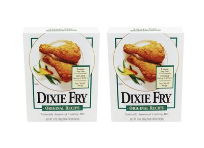 Dixie Fry Original Recipe Naturally Seasoned Coating Mix (Pack of 2 Boxes 10 Oz Each)