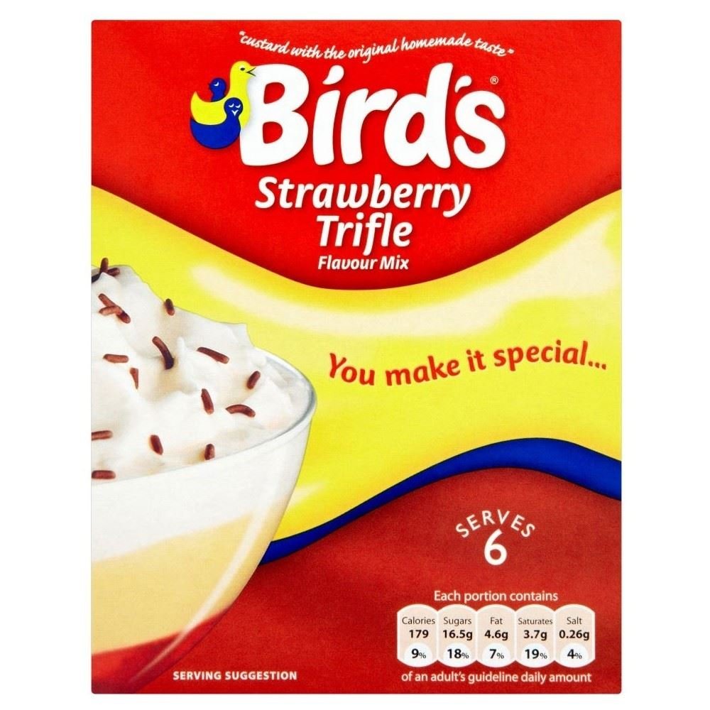 Bird's Trifle Strawberry Flavour Mix (144g) - Pack of 2