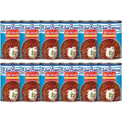 Blue Runner New Orleans Spicy Creole Cream Style Red Beans 16oz Can (Pack of 12)