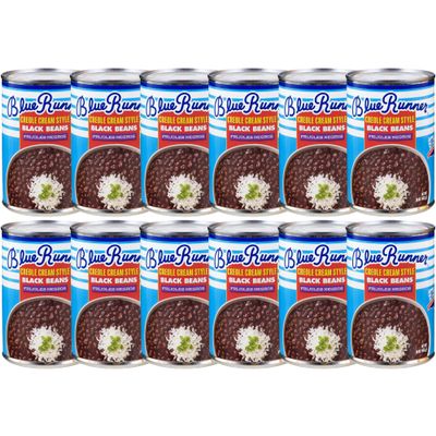 Blue Runner Creole Cream Style Black Beans 16 Ounce (Pack of 12)