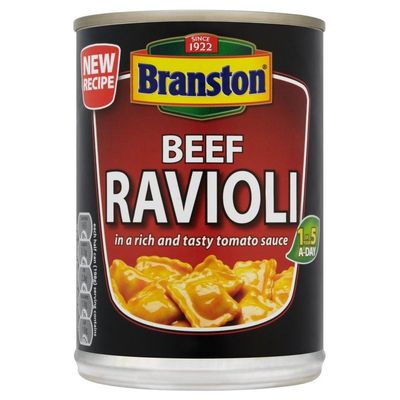 Branston Beef Ravioli in Tomato Sauce (395g) - Pack of 2