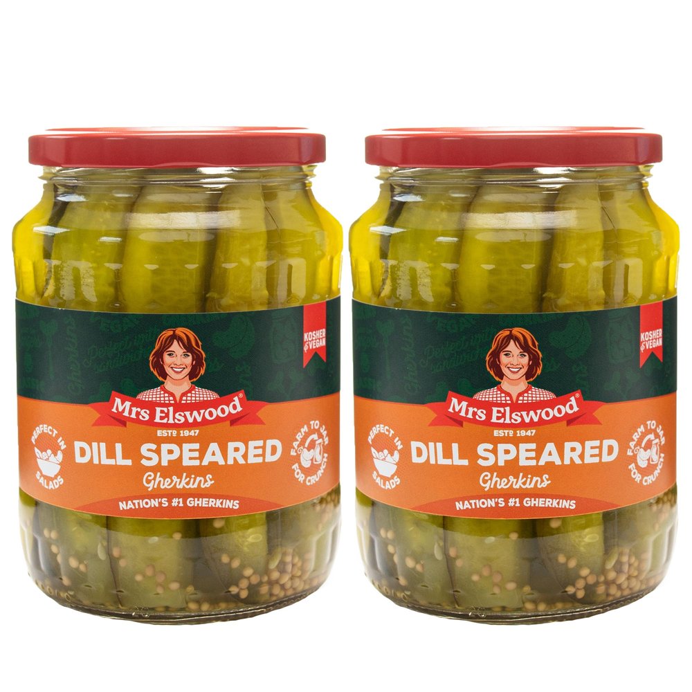 Mrs Elswood Cucumber Spears with Dill (670g) - Pack of 2