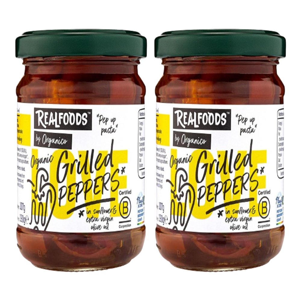 Organico Grilled Peppers in Extra Virgin Olive Oil (185g) - Pack of 2