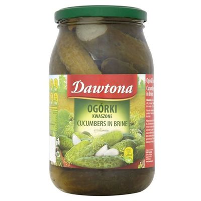 Dawtona Cucumbers in Brine - Ogorki Kwaszone (900g) - Pack of 2