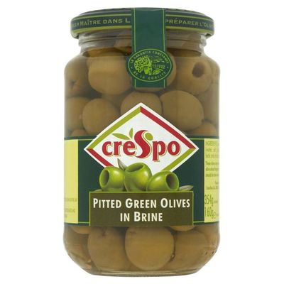 Crespo Green Olives Pitted (354g) - Pack of 2