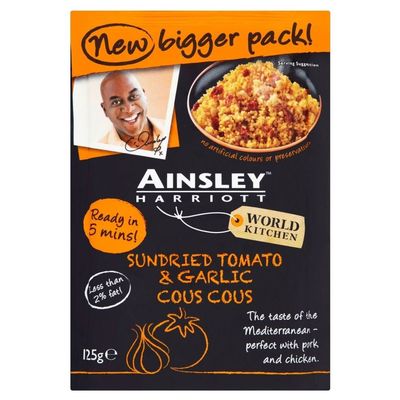 Ainsley Harriott Sundried Tomato & Garlic Cous Cous (125g) - Pack of 2
