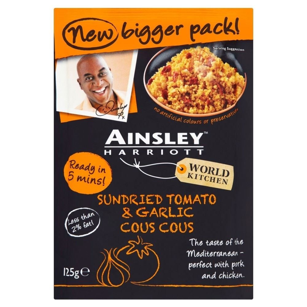 Ainsley Harriott Sundried Tomato & Garlic Cous Cous (125g) - Pack of 2