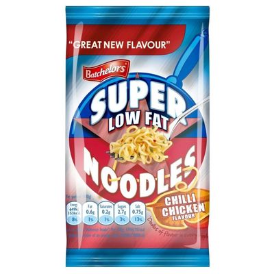 Batchelors Low Fat Super Noodles Chilli Chicken Flavour (85g) - Pack of 2