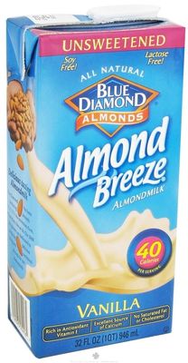 Blue Diamond Growers - Almond Breeze Almond Milk Unsweetened Vanilla - 32 oz. (Pack of 2)