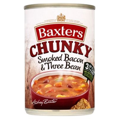 Baxters Chunky Smoked Bacon & Three Bean Soup (400g) - Pack of 2