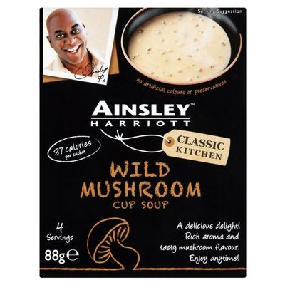 Ainsley Harriott Cup Soup Wonderfully Wild Mushroom (3 per pack - 75g) - Pack of 2