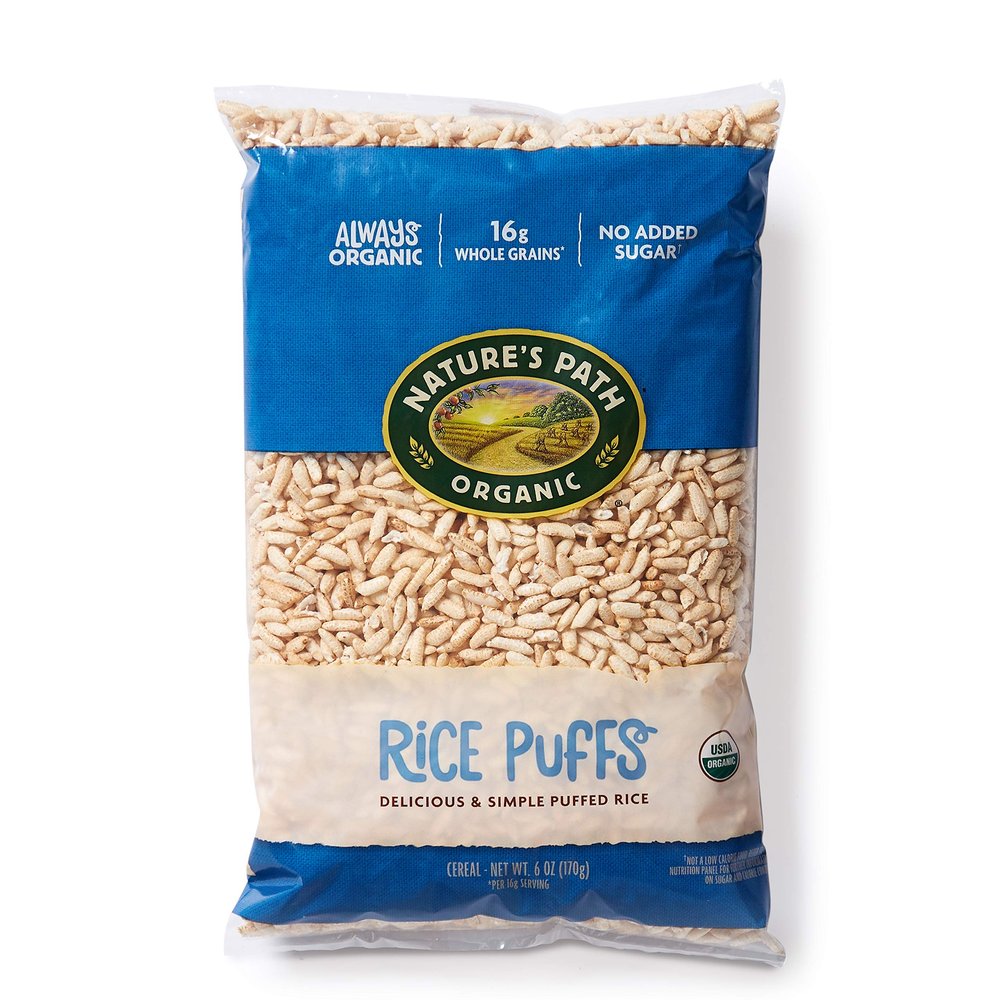 Natures Path Rice Puffs Cereal, Healthy, Organic, Gluten-Free, Low-Sugar, 6 Ounce Bag